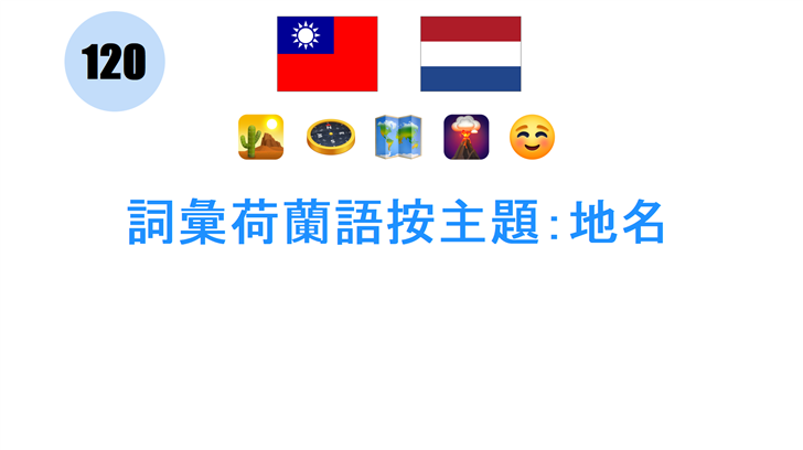 詞彙荷蘭語按主題：地名